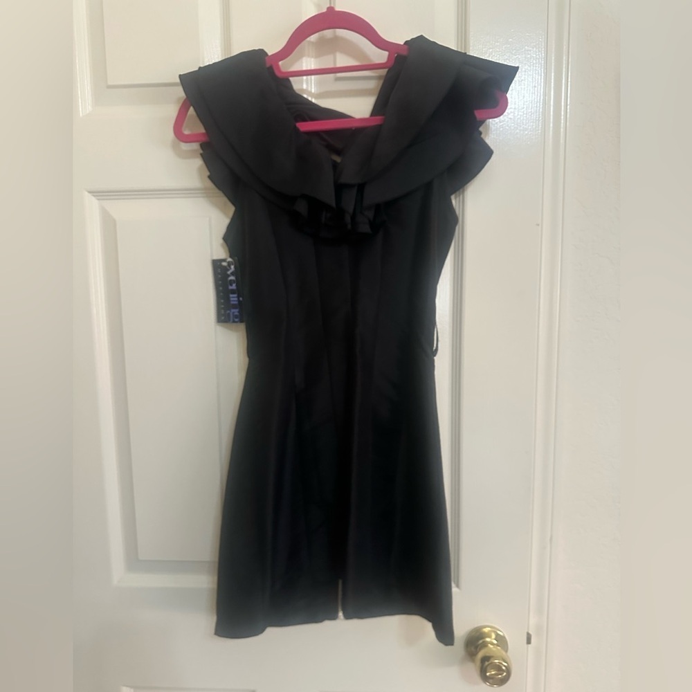 Black Ruffle Dress​​ - Picture 3 of 4